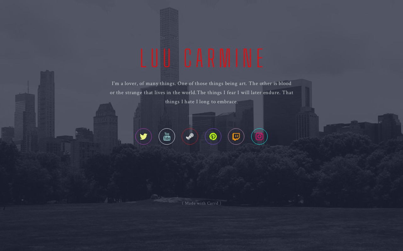 Carrd profile picture for @carmine